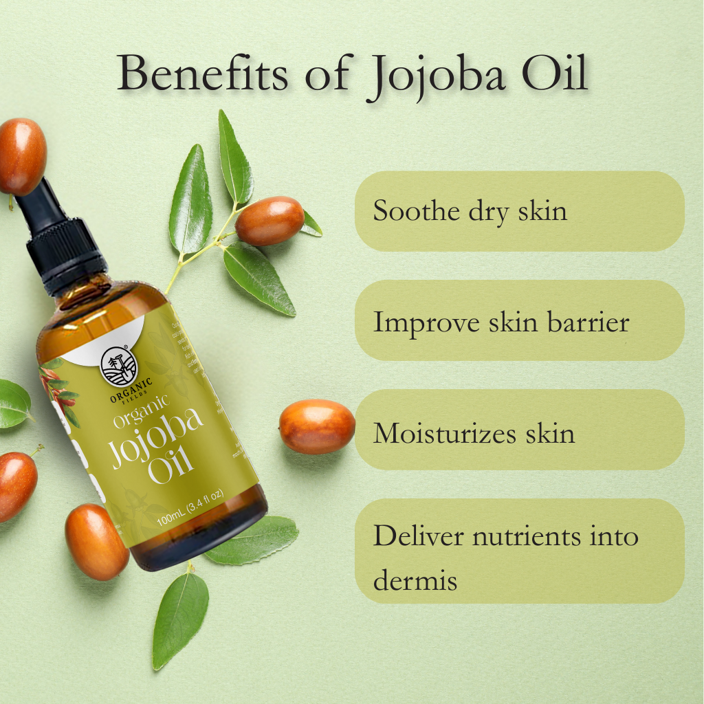 ORGANIC FIELDS Organic Jojoba Oil 100ml