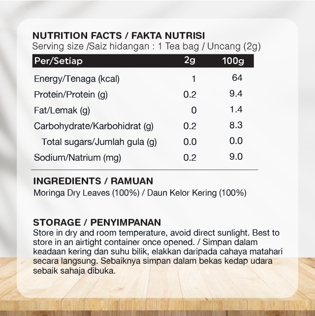 ORGANIC FIELDS Holistea Moringa Tea 30g
