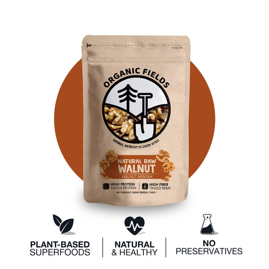 ORGANIC FIELDS Natural Raw USA Walnut
