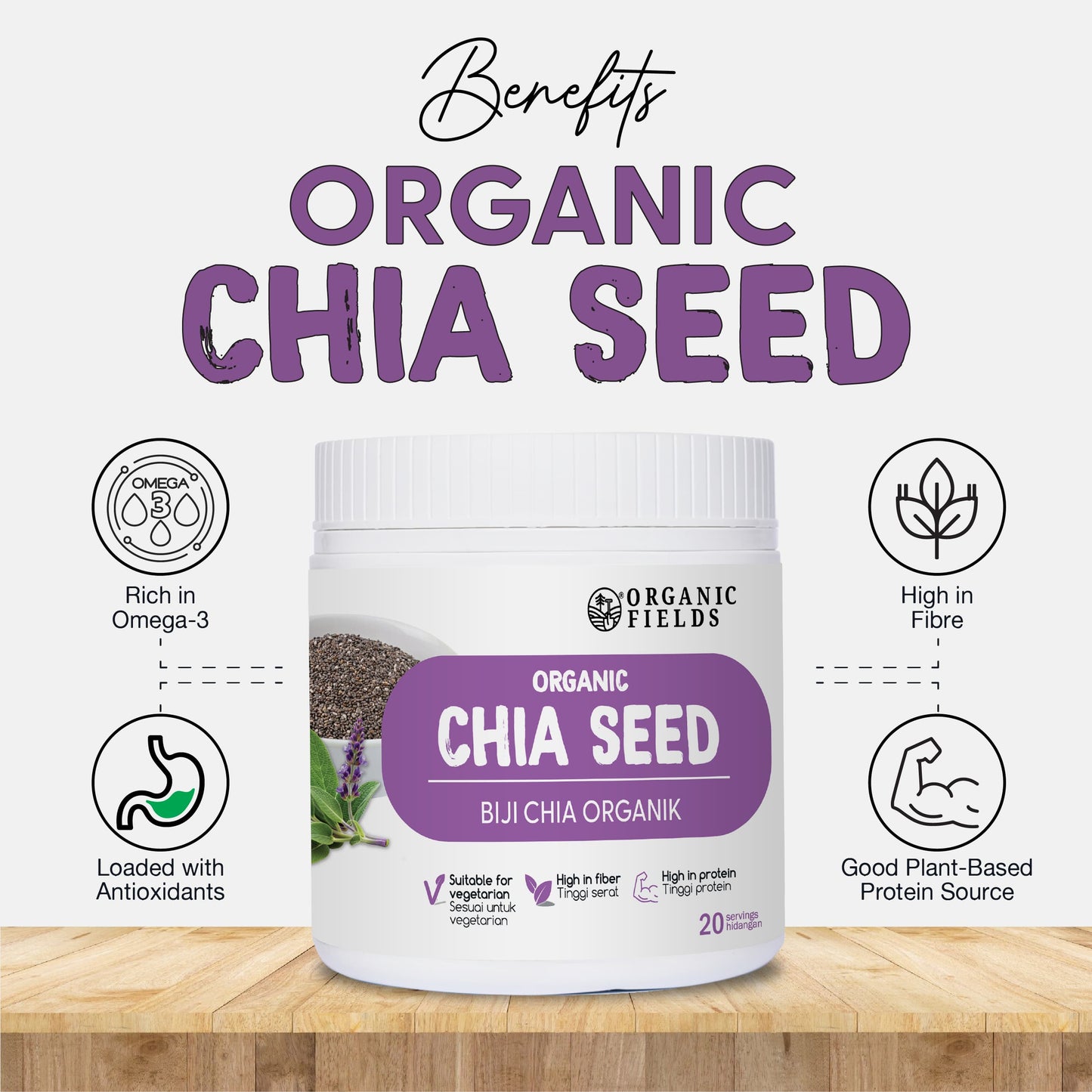 ORGANIC FIELDS Organic Chia Seed
