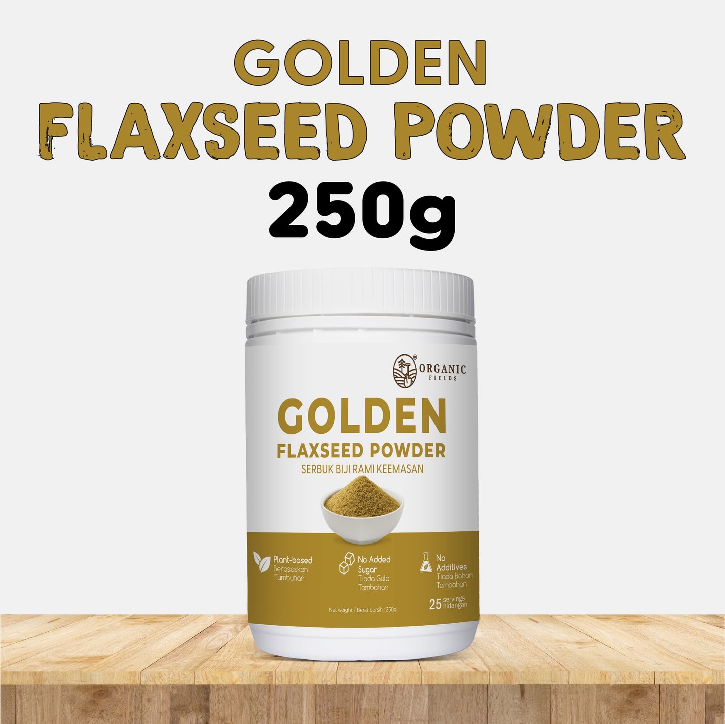 ORGANIC FIELDS Golden Flaxseed Powder 250g