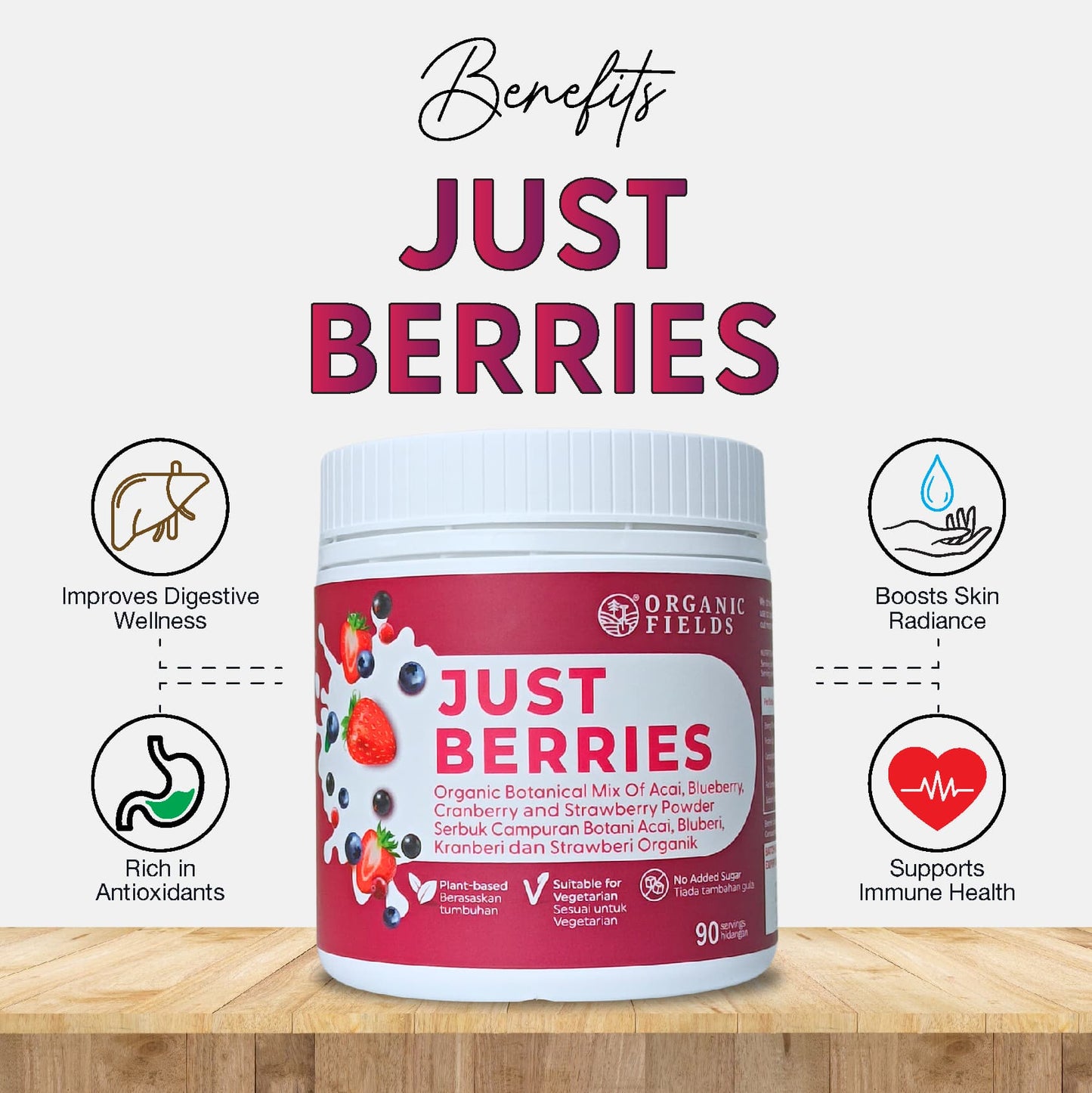 ORGANIC FIELDS Just Berries 180g