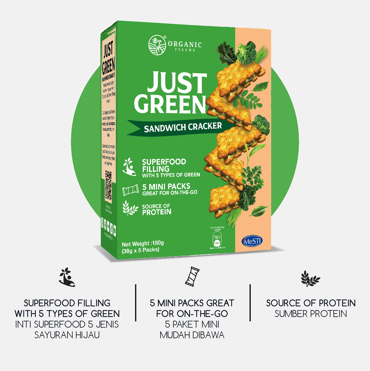 🎁 ORGANIC FIELDS Just Green Sandwich Cracker (100% off)