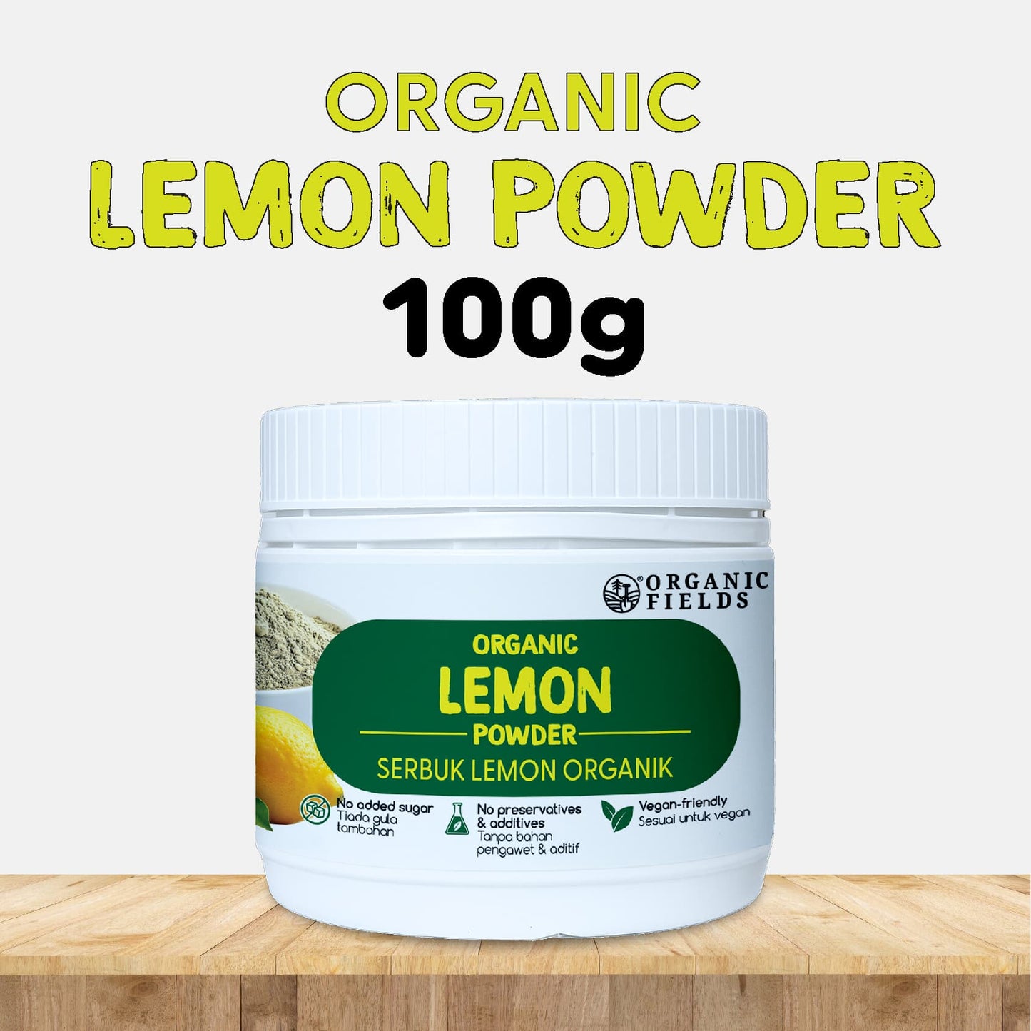 ORGANIC FIELDS Organic Lemon Powder 100g