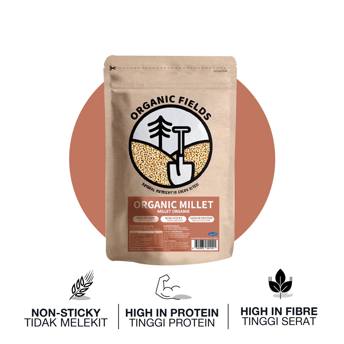 ORGANIC FIELDS Organic Millet 500g