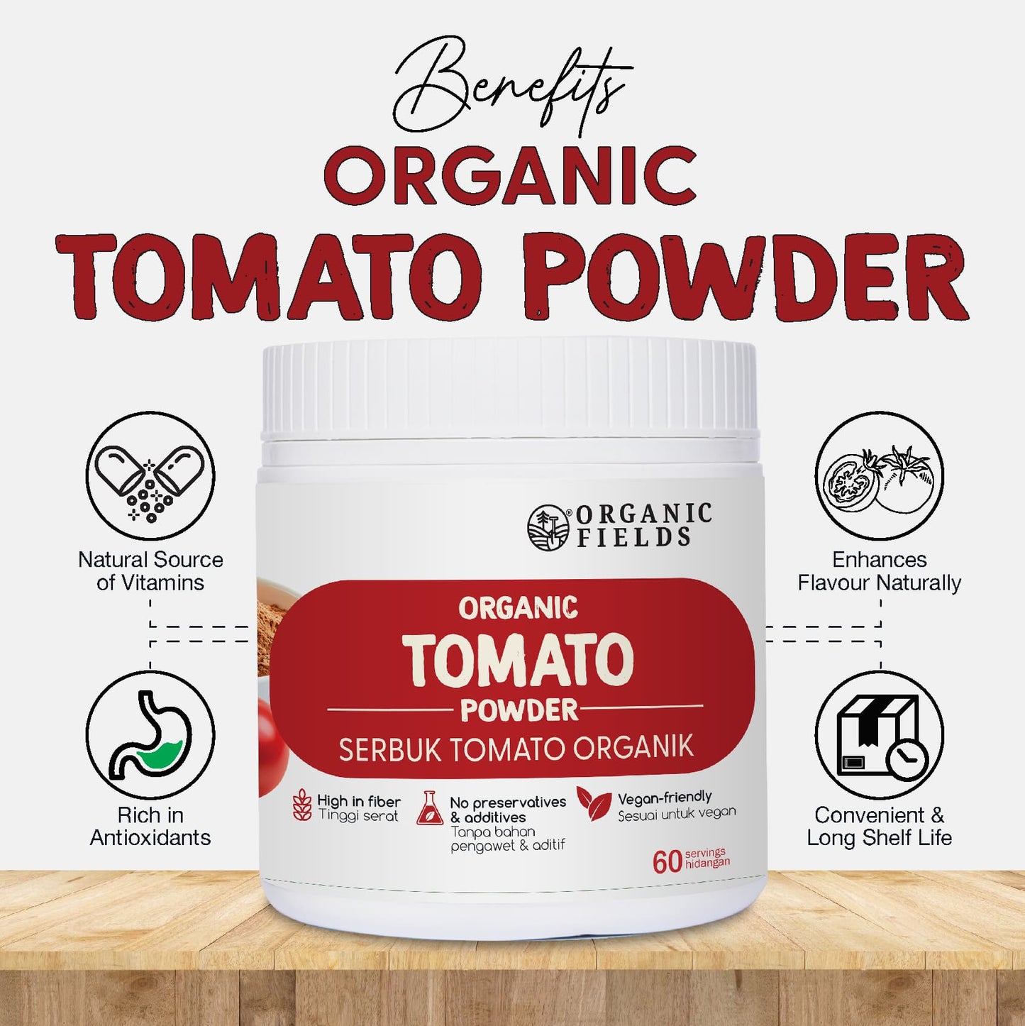 ORGANIC FIELDS Organic Tomato Powder 120g