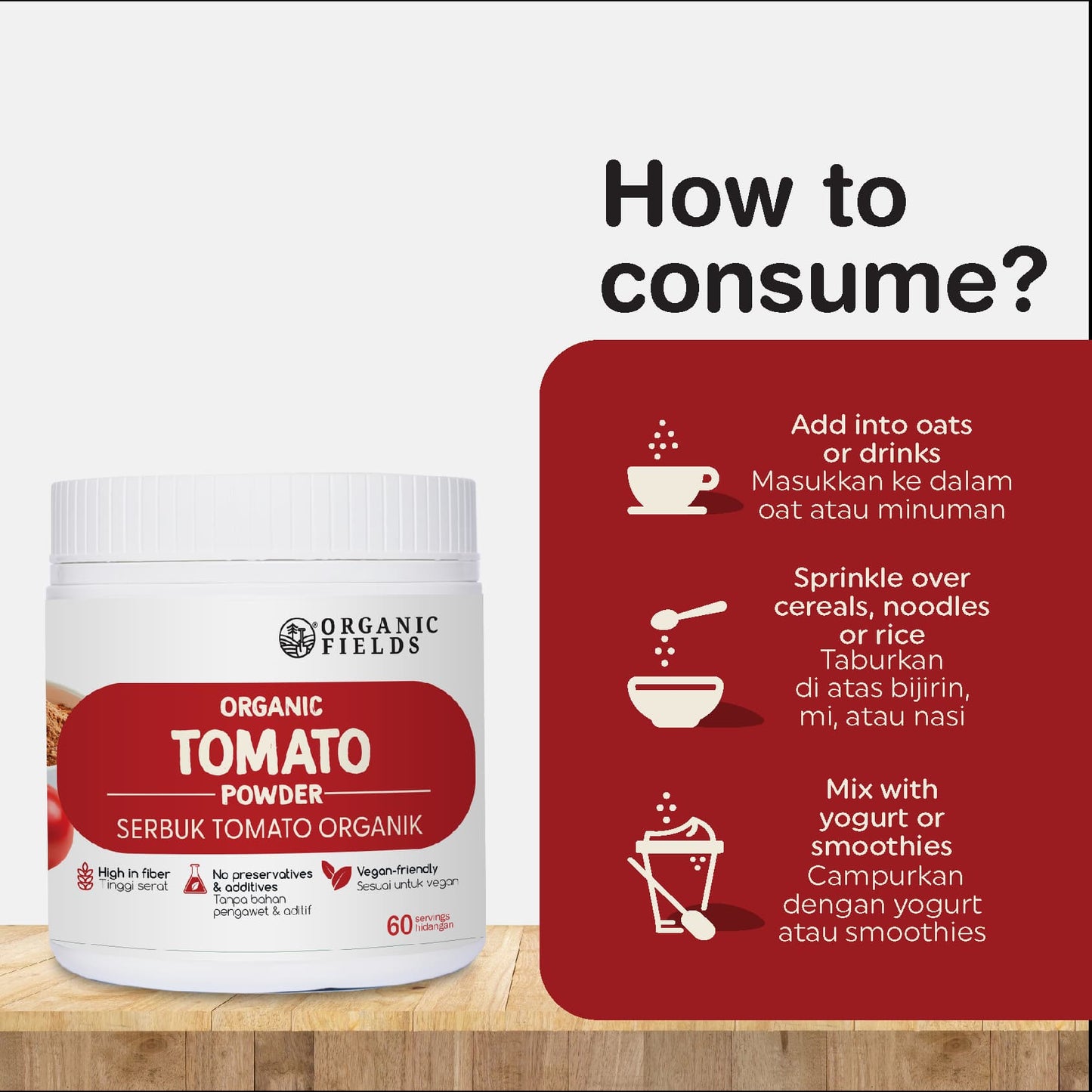 ORGANIC FIELDS Organic Tomato Powder 120g