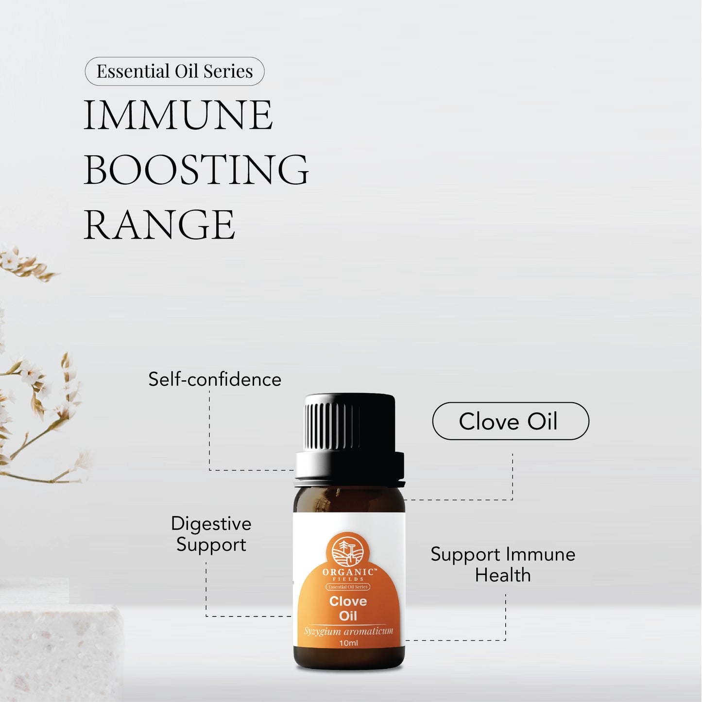 ORGANIC FIELDS Organic Clove Essential Oil 10ml