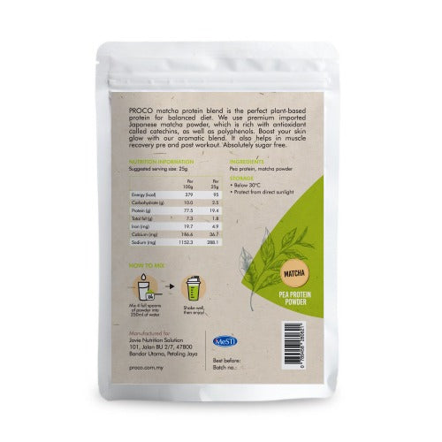 PROCO Pea Protein Matcha 250gm