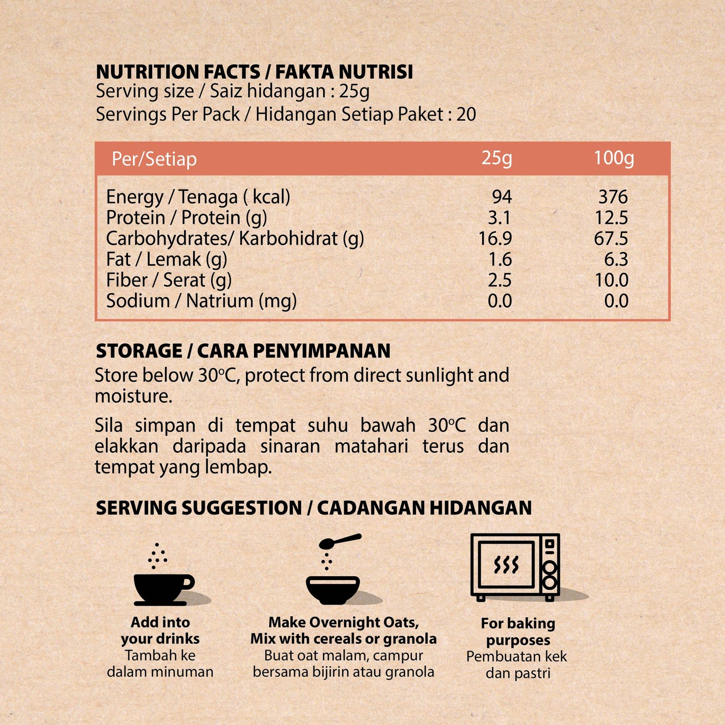 Australian Rolled Oats 500g