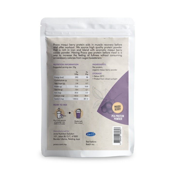 PROCO Pea Protein Maqui Berry 250gm