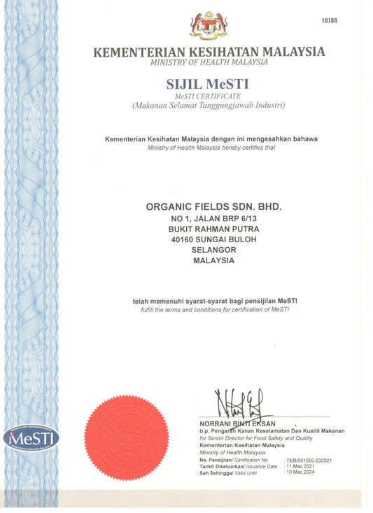 MeSTI Certification by Ministry of Health