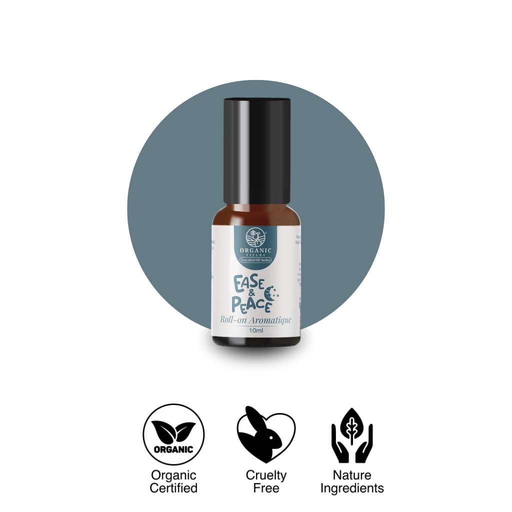 🎁 ORGANIC FIELDS Ease & Peace Roll On Aromatique Essential Oil 10ml (100% off)