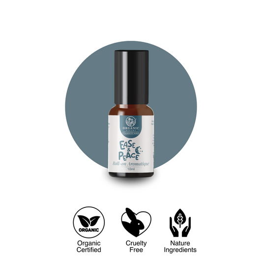 🎁 ORGANIC FIELDS Ease & Peace Roll On Aromatique Essential Oil 10ml (100% off)