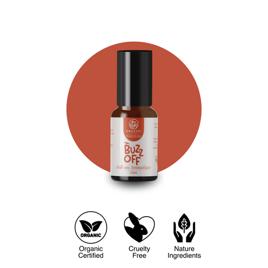 🎁 ORGANIC FIELDS Buzz Off Roll On Aromatique Essential Oil 10ml (100% off)