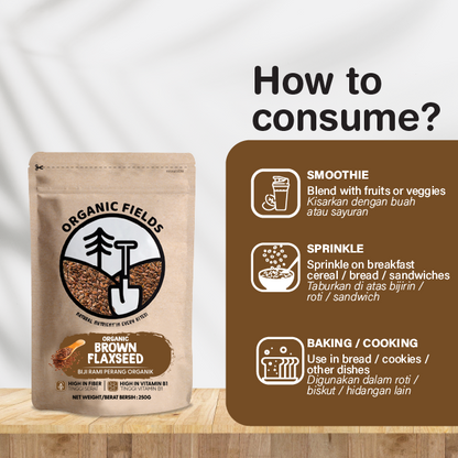 Organic Brown Flaxseed 250g