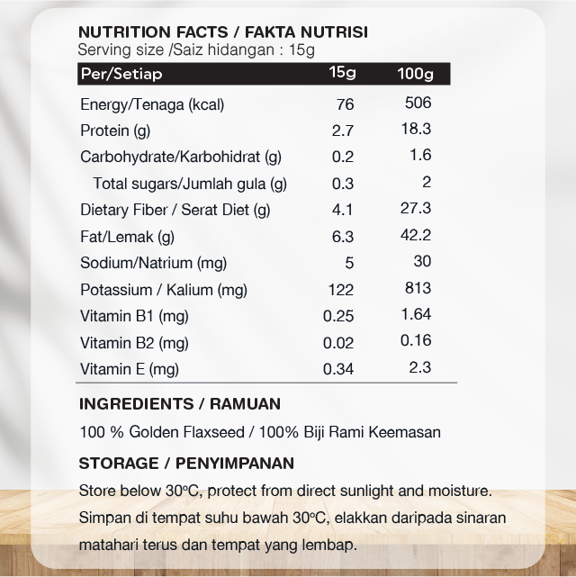 Organic Golden Flaxseed 250g