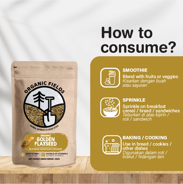 Organic Golden Flaxseed 250g