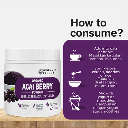 ORGANIC FIELDS Organic Acai Berry 120g