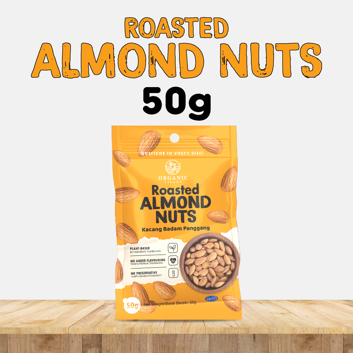 🎁 ORGANIC FIELDS Roasted Almond Nuts (100% off)