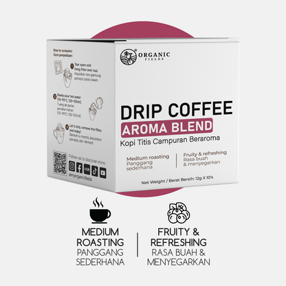 ORGANIC FIELDS Drip Coffee Aroma Blend 12g x 10s