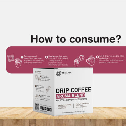 ORGANIC FIELDS Drip Coffee Aroma Blend 12g x 10s