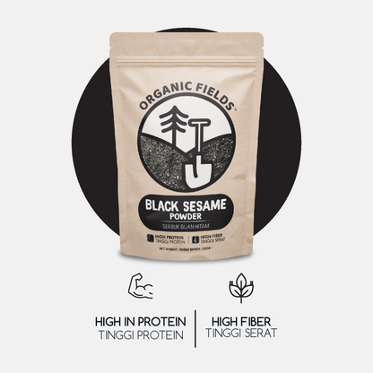 ORGANIC FIELDS Natural Black Sesame Powder 300g