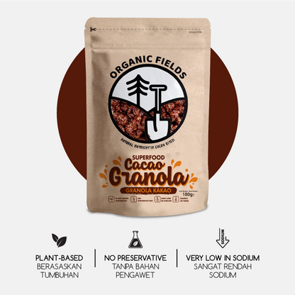 ORGANIC FIELDS Cacao Granola 180g