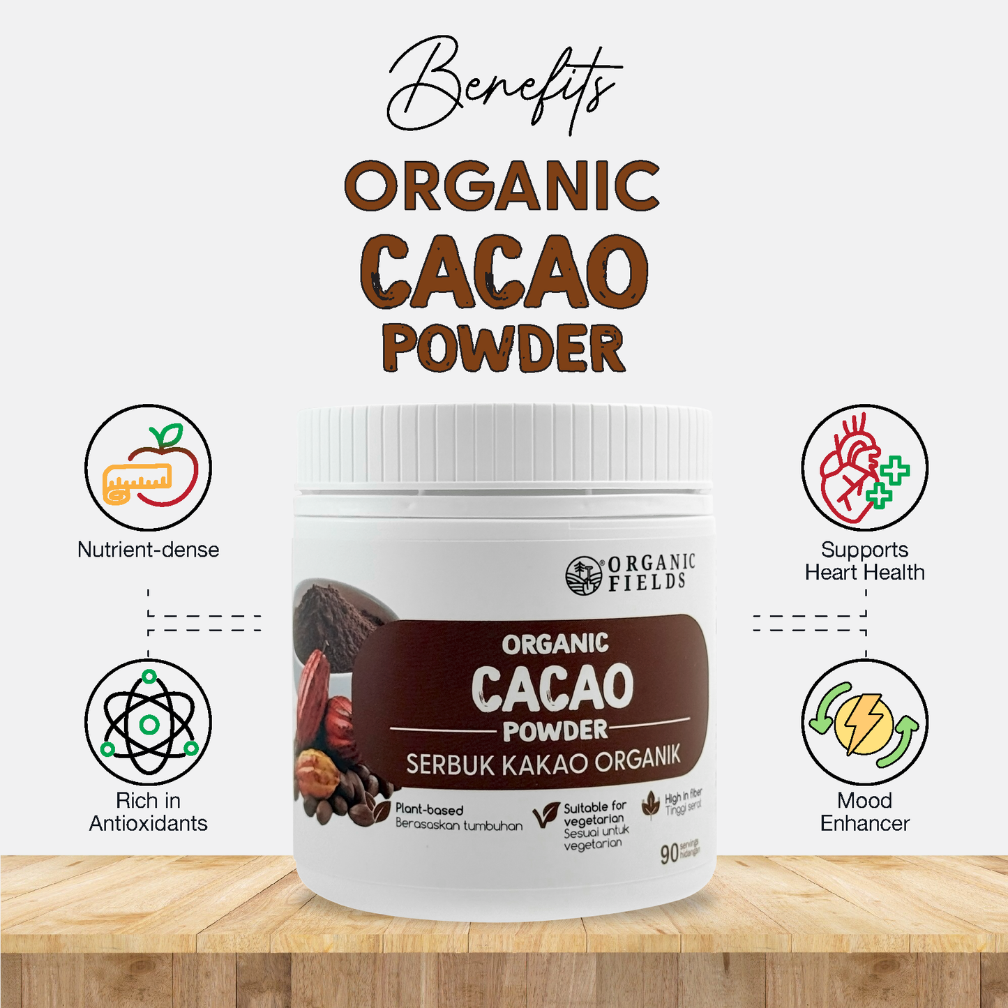 ORGANIC FIELDS Organic Cacao Powder