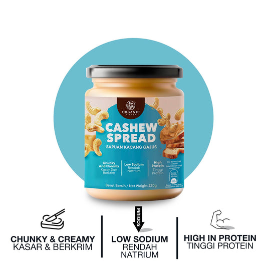 🎁 Buy 1 Free 1 | (Short Expiry: Feb 2026) ORGANIC FIELDS Cashew Spread 220g (100% off)