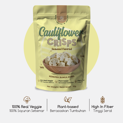 ORGANIC FIELDS Cauliflower Crisps with Seaweed Flavoured 50g