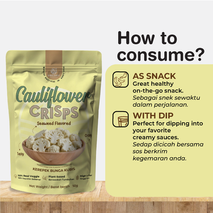 ORGANIC FIELDS Cauliflower Crisps with Seaweed Flavoured 50g