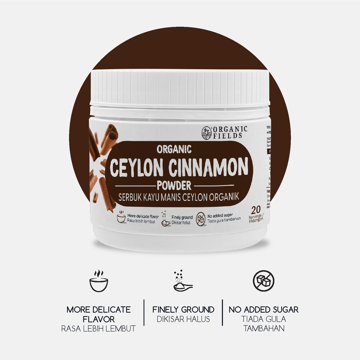 ORGANIC FIELDS Organic Ceylon Cinnamon Powder