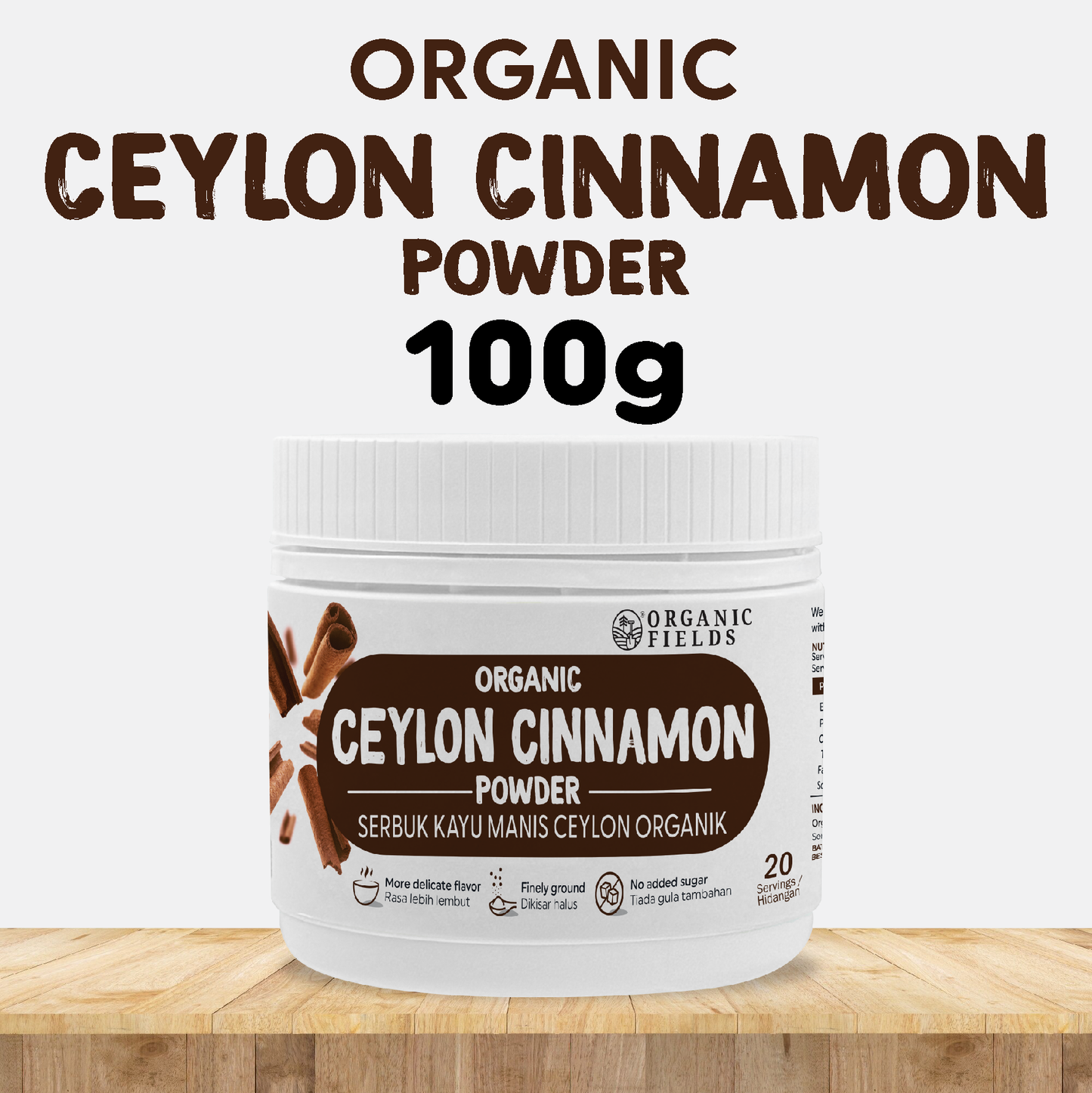 ORGANIC FIELDS Organic Ceylon Cinnamon Powder