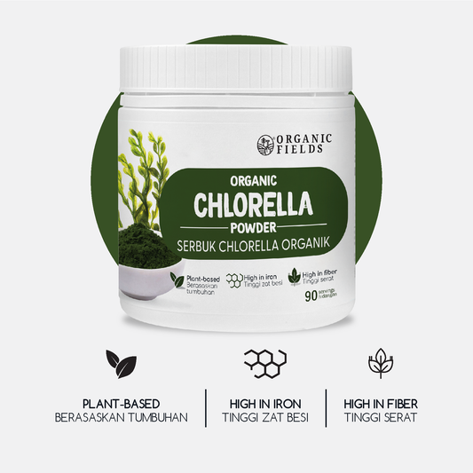 ORGANIC FIELDS Organic Chlorella Powder 180g
