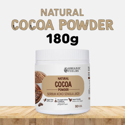 ORGANIC FIELDS Natural Cocoa Powder 180g