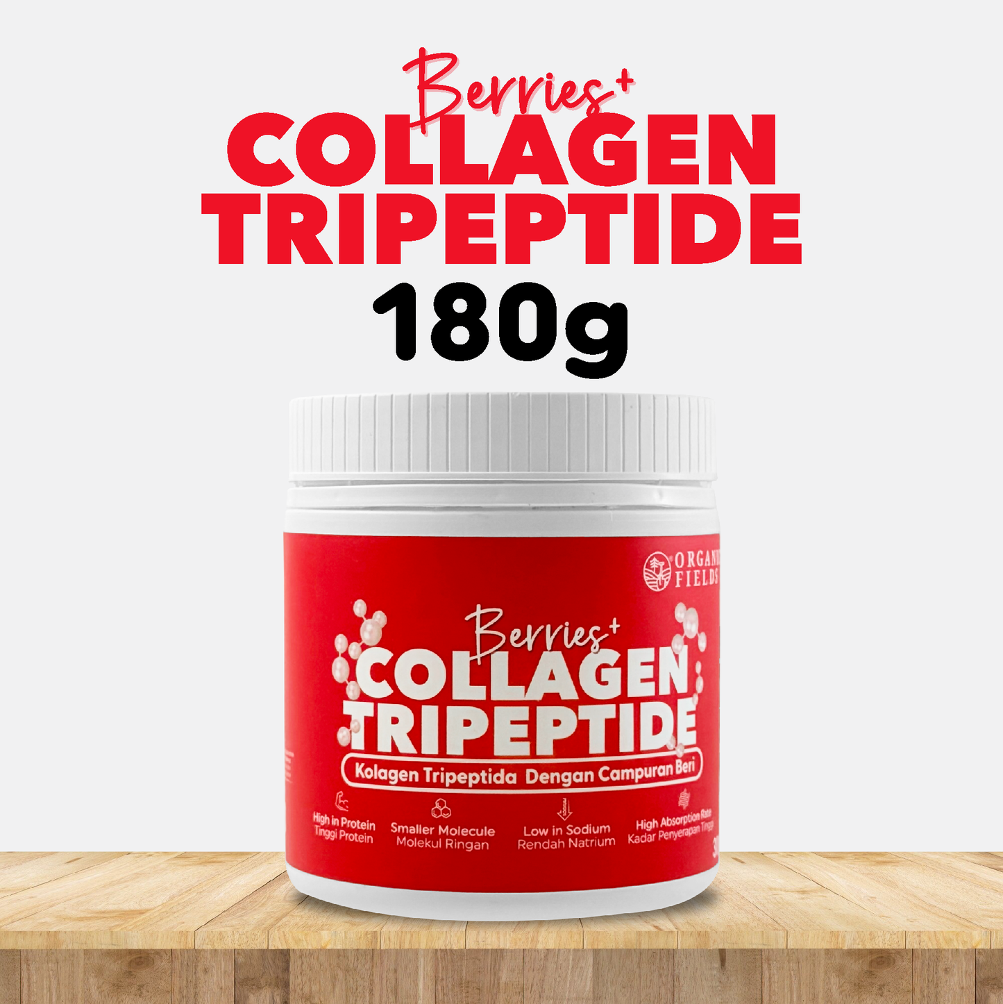 ORGANIC FIELDS Superfood Collagen Tripeptide 180g