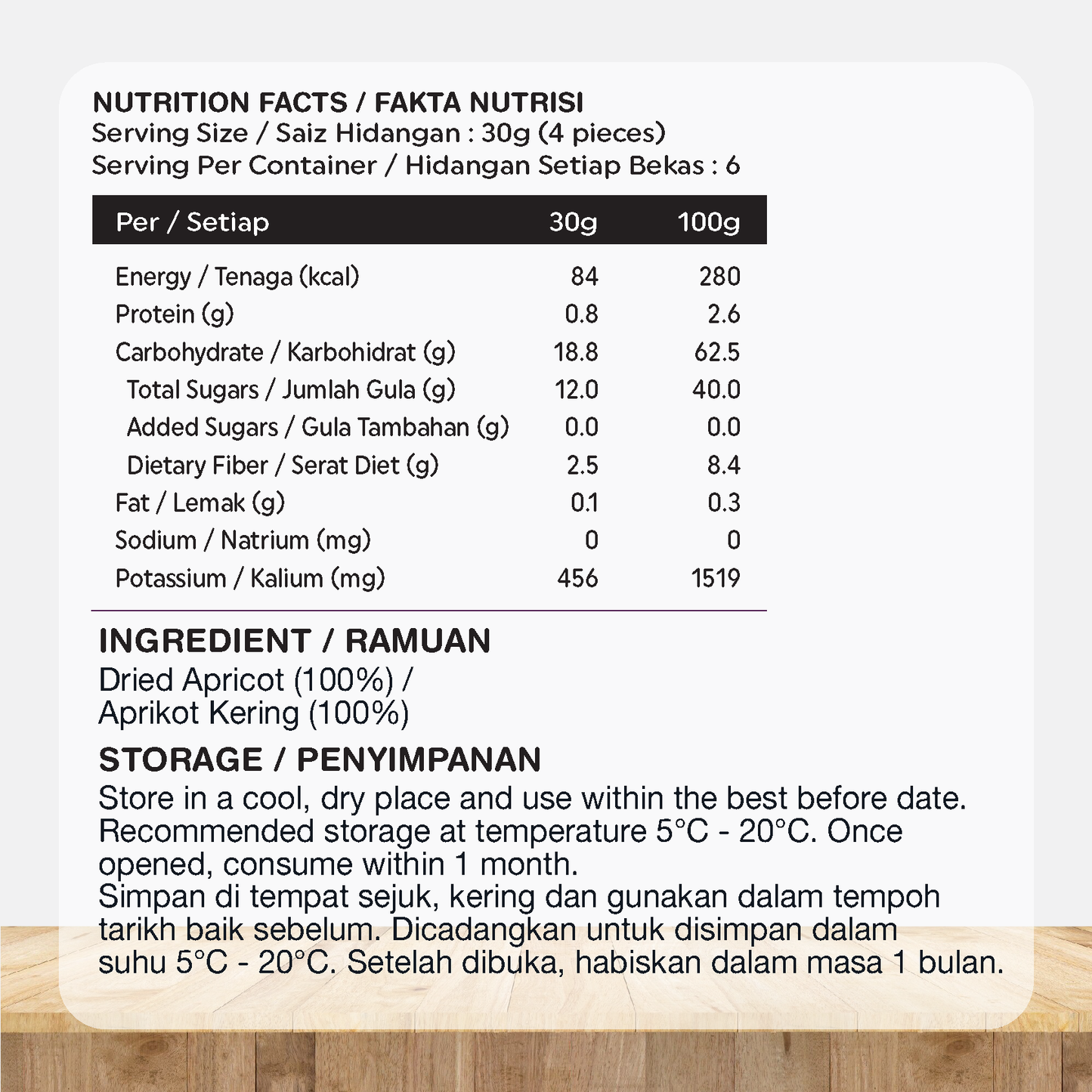 Organic Fields Dried Apricot 200g