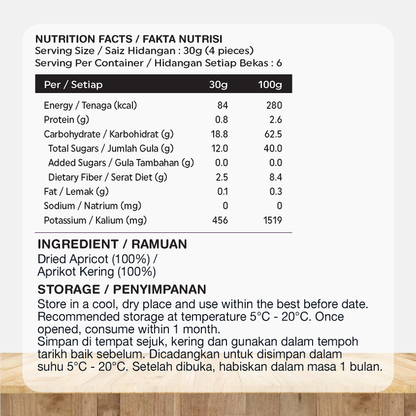 Organic Fields Dried Apricot 200g