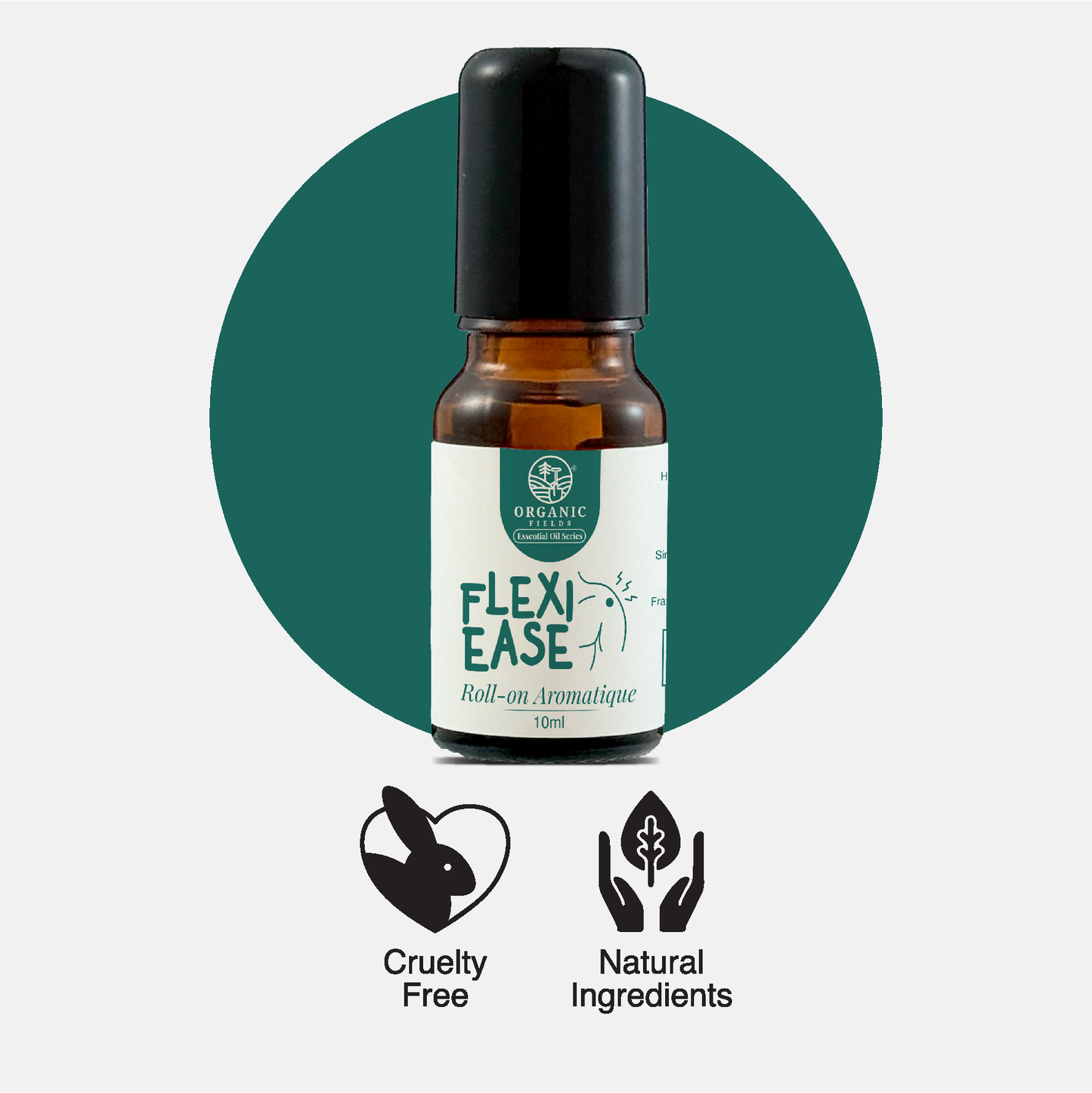 ORGANIC FIELDS FLEXI EASE ROLL ON AROMATIQUE ESSENTIAL OIL 10ML