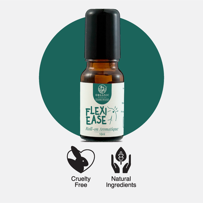 ORGANIC FIELDS FLEXI EASE ROLL ON AROMATIQUE ESSENTIAL OIL 10ML