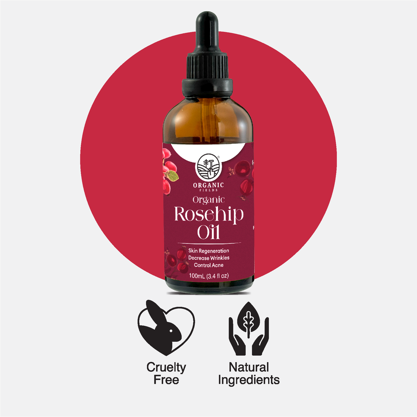 ORGANIC FIELDS ROSEHIP OIL 100ML