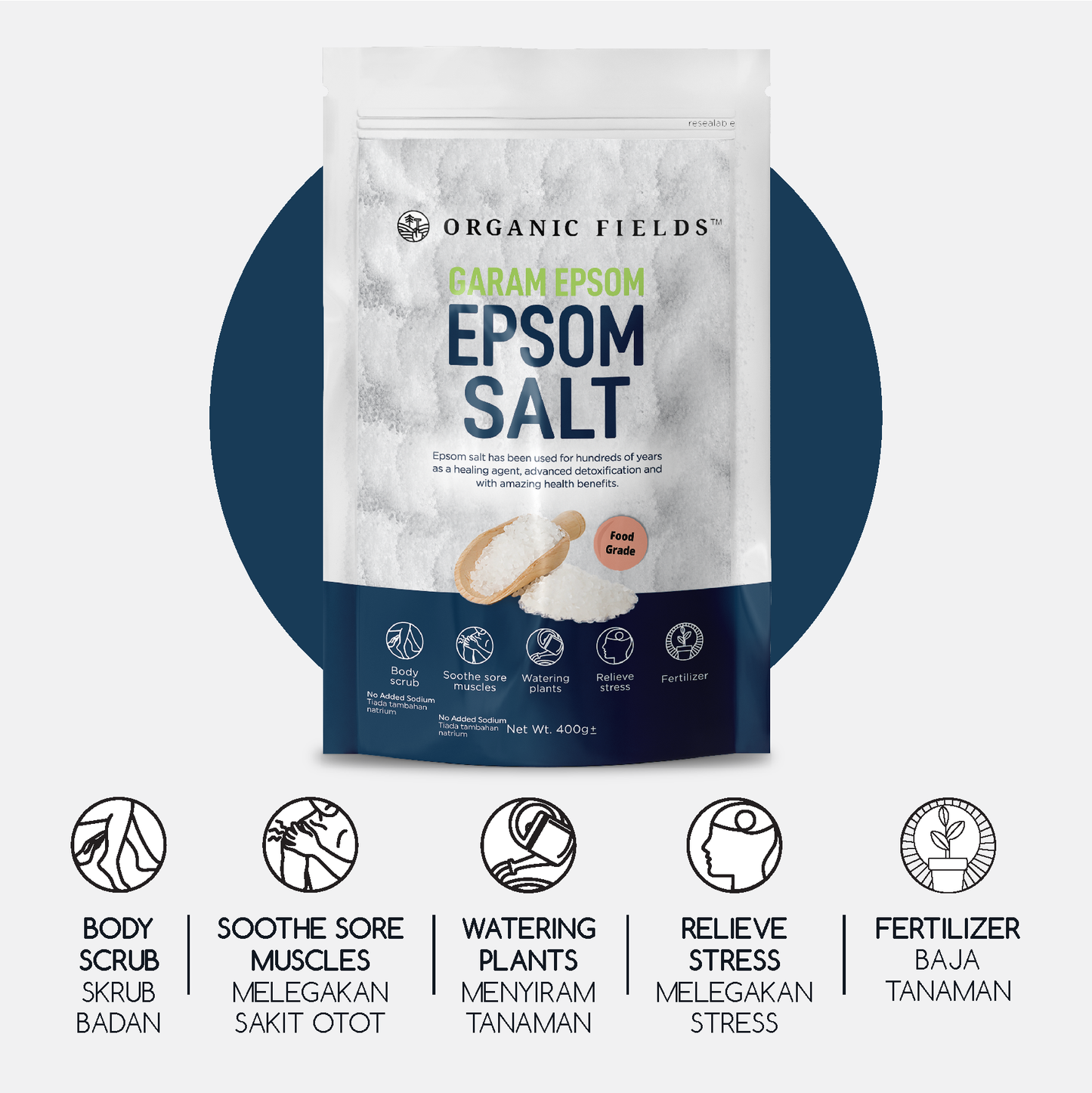 ORGANIC Fields 泻盐 400 克