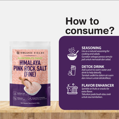 ORGANIC FIELDS Himalaya Pink Rock Salt 500g