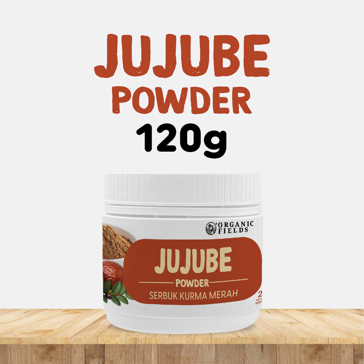 ORGANIC FIELDS Jujube Powder / Red Dates / Chinese Date  (120g)