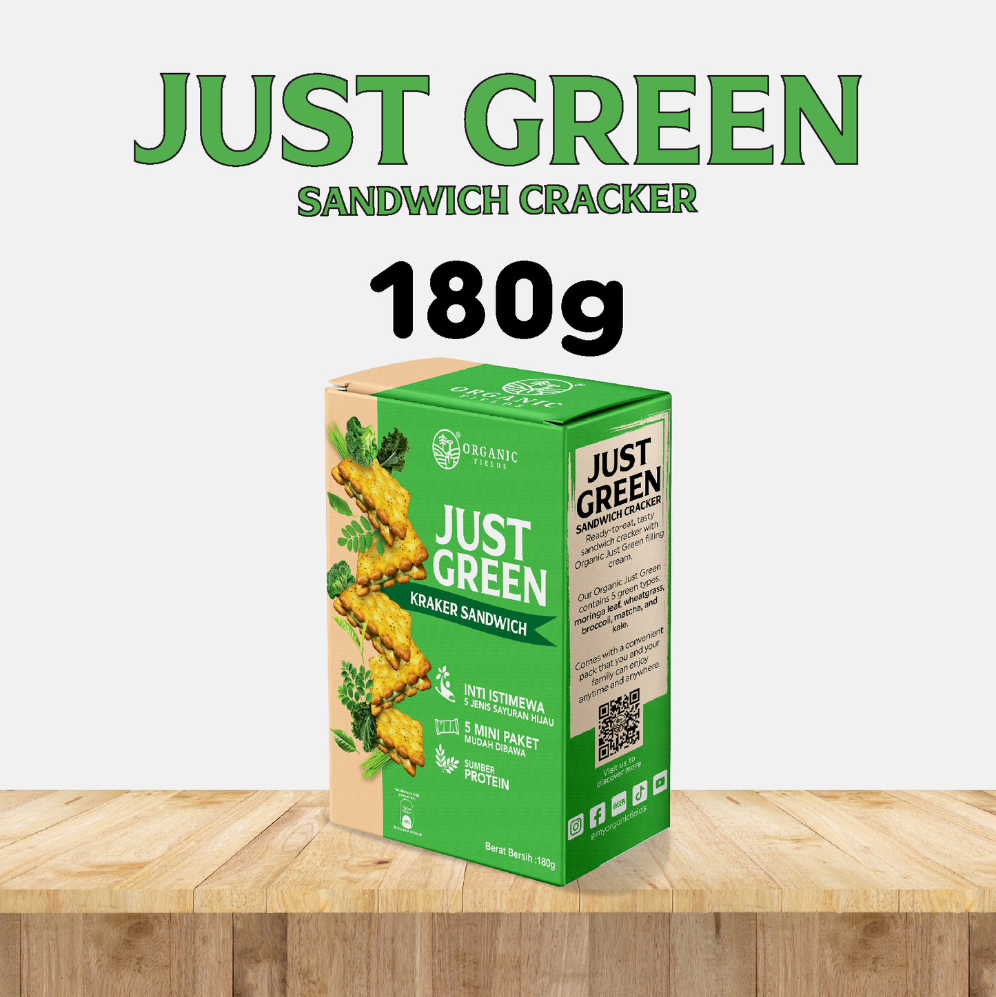 ORGANIC FIELDS Just Green Sandwich Cracker