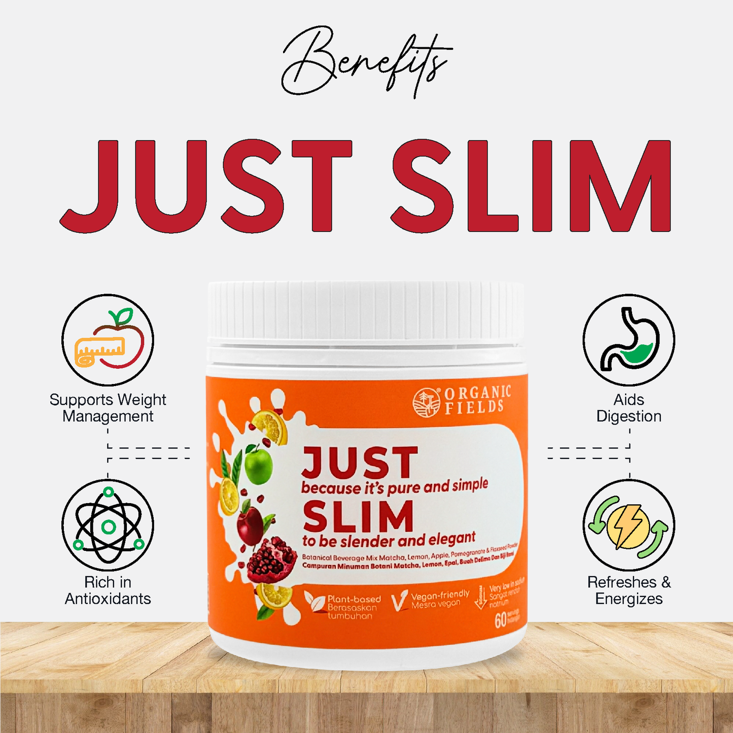 ORGANIC FIELDS Just Slim 180g