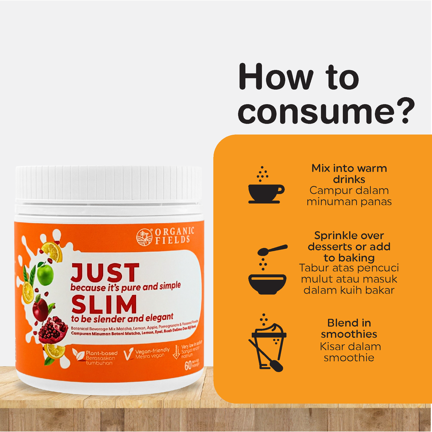 ORGANIC FIELDS Just Slim 180g