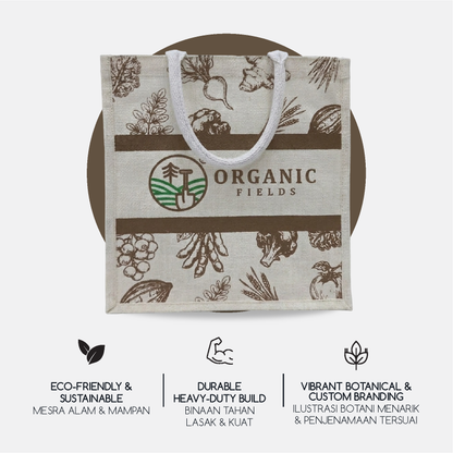 ORGANIC FIELDS JUTE BAG – Reusable Eco-Friendly Shopping Bag