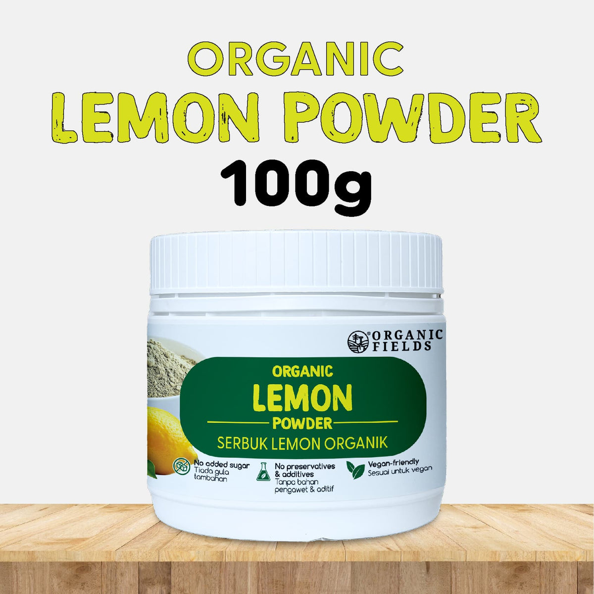 Lemon Course Powder ORGANIC FIELDS Organic Lemon Powder 100g